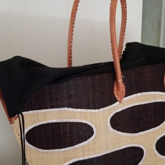 Handmade Raffia Large Tote Bag - Picture 5 of 5